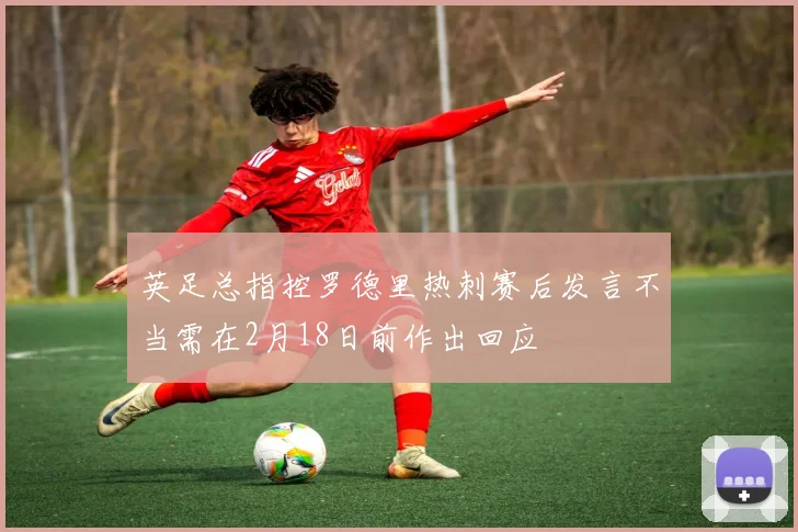 英足总指控罗德里热刺赛后发言不当需在2月18日前作出回应